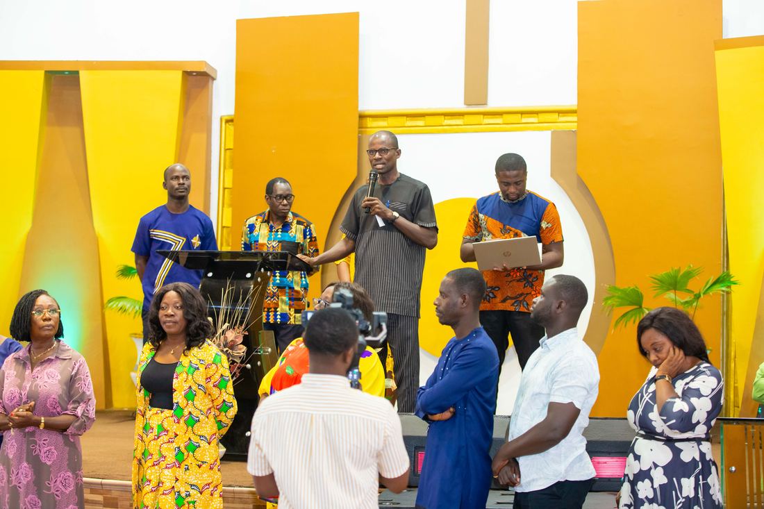 Committee members gathered at the commissioning service